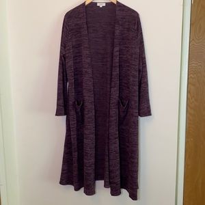 LuLaRoe purple jacket robe loungewear